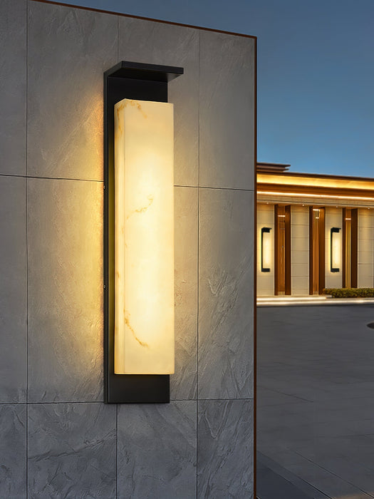 Delaney Alabaster Outdoor Wall Light - Simprolos