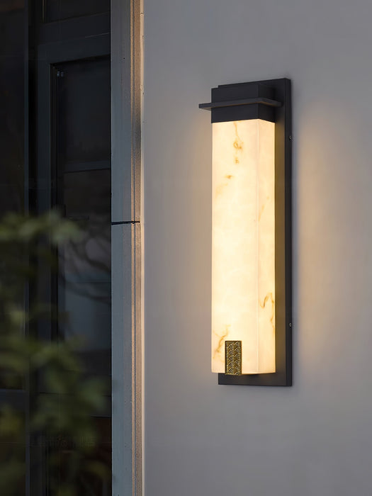 Delaney Alabaster Outdoor Wall Light - Simprolos