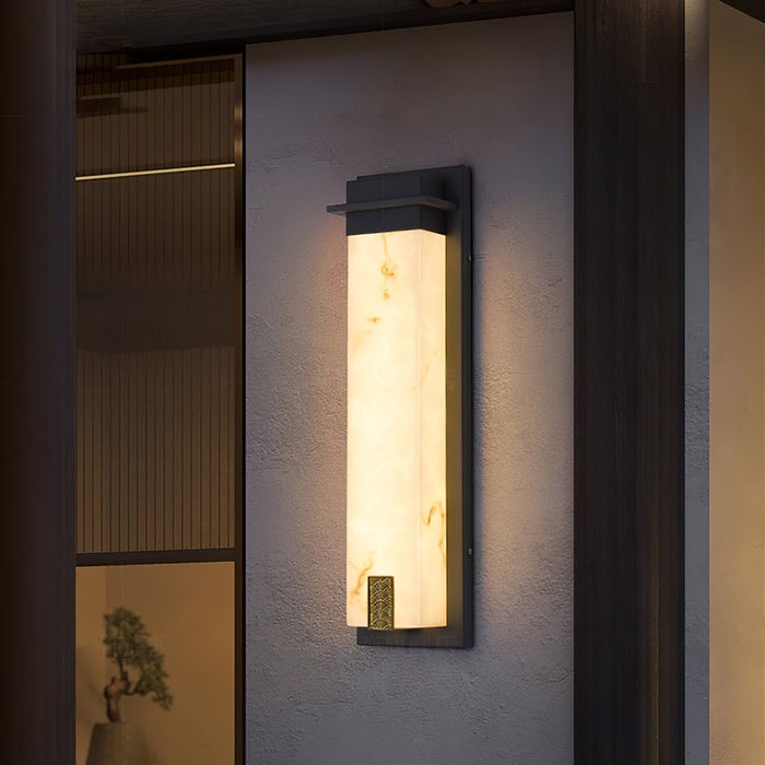 Delaney Alabaster Outdoor Wall Light - Simprolos