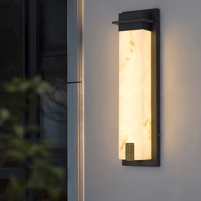 Delaney Alabaster Outdoor Wall Light - Simprolos