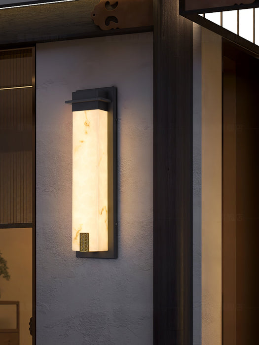 Delaney Alabaster Outdoor Wall Light - Simprolos