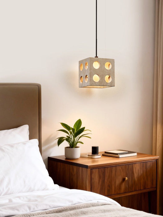 Dice Travertine Pendant Light - Simprolos