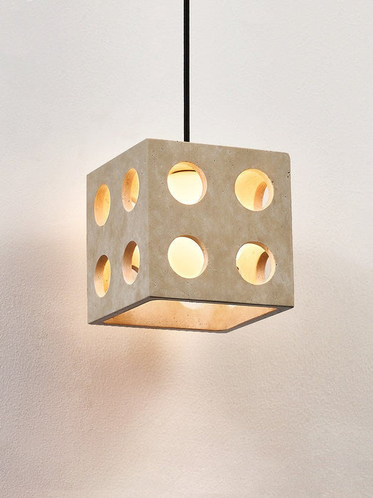 Dice Travertine Pendant Light - Simprolos