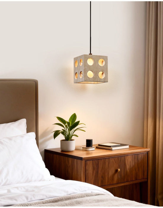 Dice Travertine Pendant Light - Simprolos
