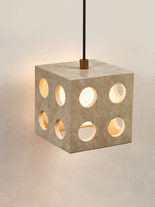 Dice Travertine Pendant Light - Simprolos