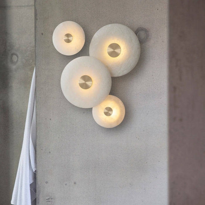 Disc Shaped Alabaster Wall Light - Simprolos