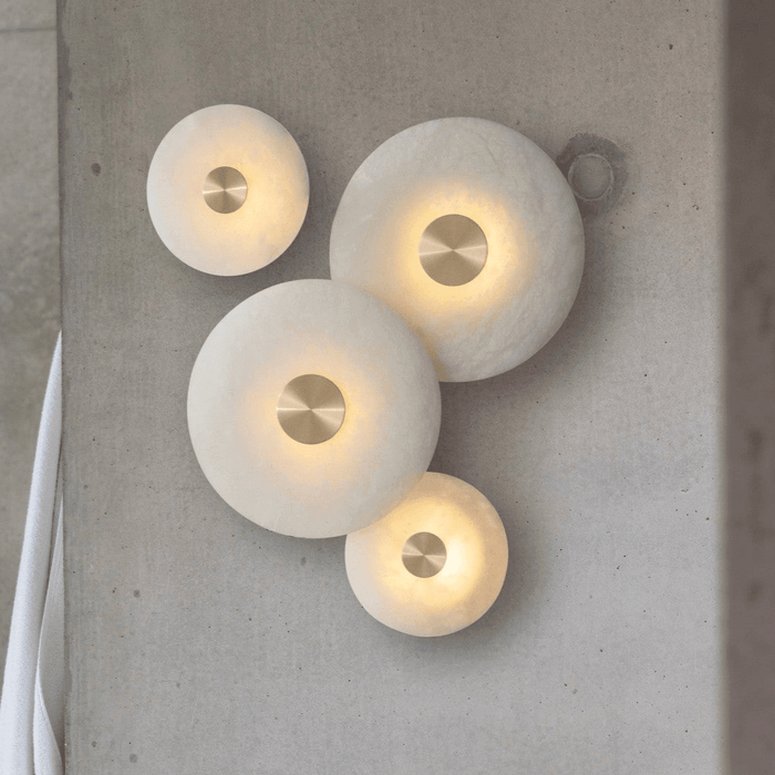 Disc Shaped Alabaster Wall Light - Simprolos