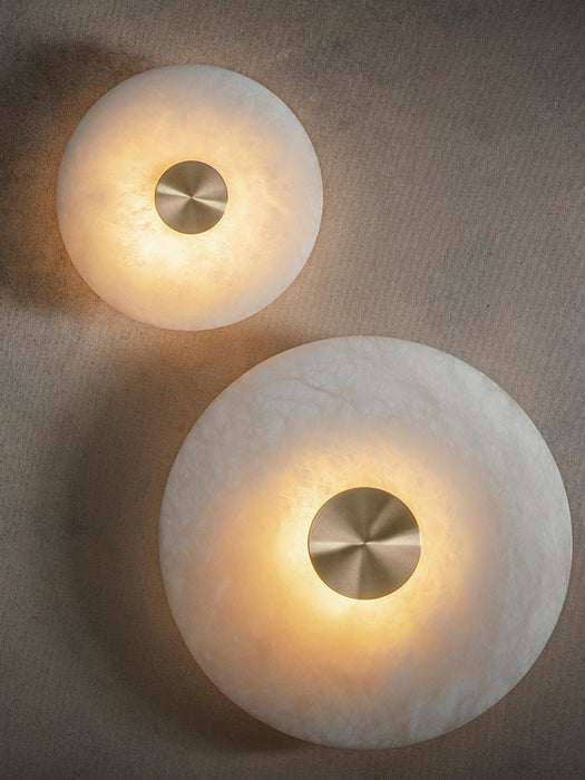 Disc Shaped Alabaster Wall Light - Simprolos