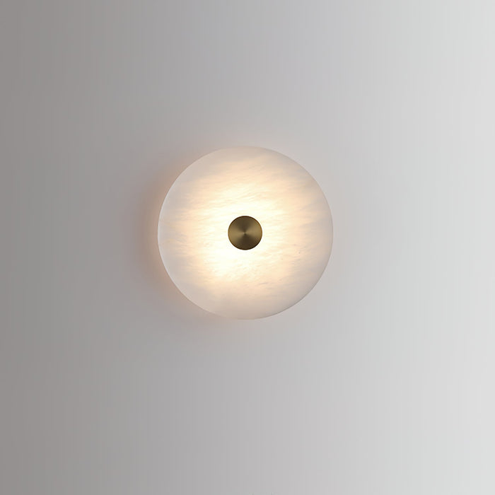 Disc Shaped Alabaster Wall Light - Simprolos