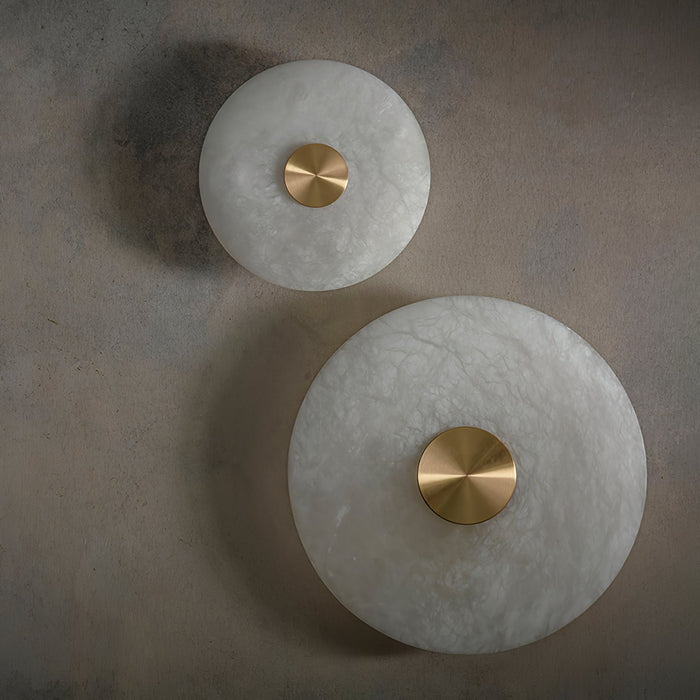 Disc Shaped Alabaster Wall Light - Simprolos