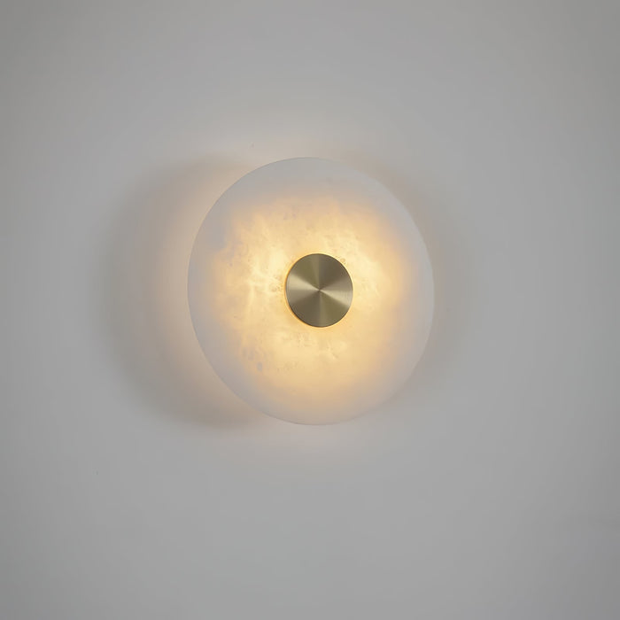 Disc Shaped Alabaster Wall Light - Simprolos
