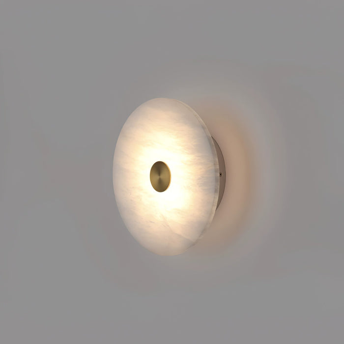Disc Shaped Alabaster Wall Light - Simprolos