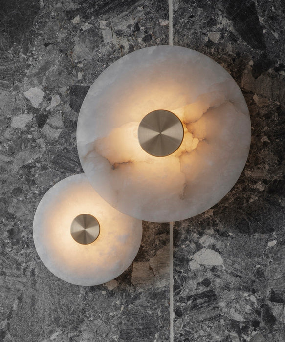 Disc Shaped Alabaster Wall Light - Simprolos