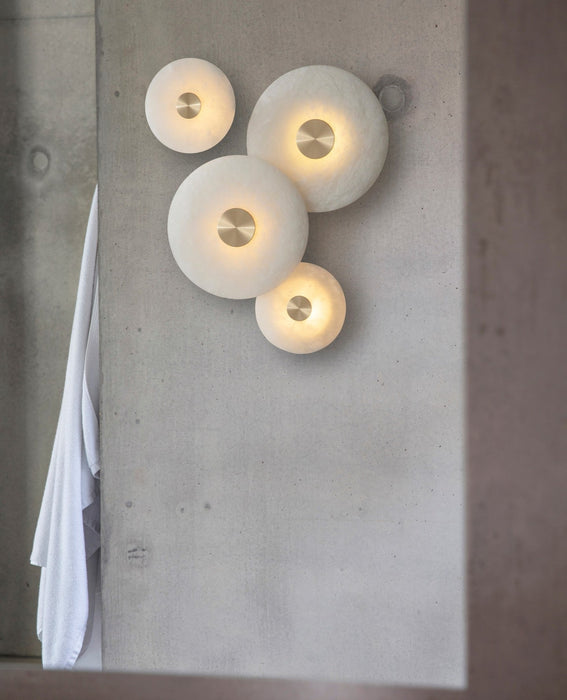 Disc Shaped Alabaster Wall Light - Simprolos