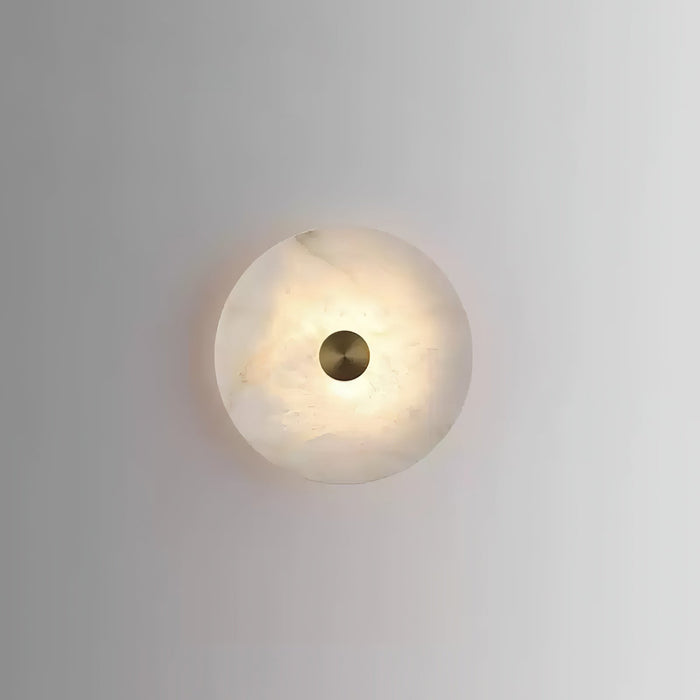 Disc Shaped Alabaster Wall Light - Simprolos