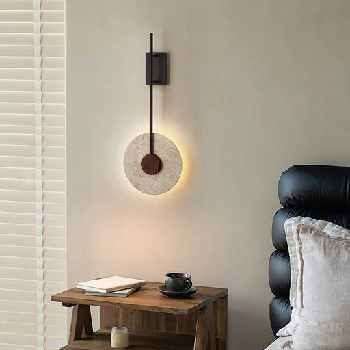 Disc Travertine Wall Lamp - Simprolos