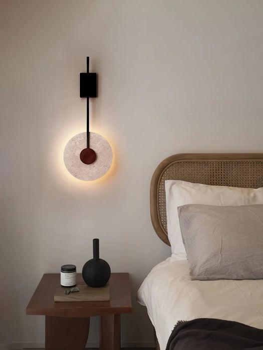 Disc Travertine Wall Lamp - Simprolos
