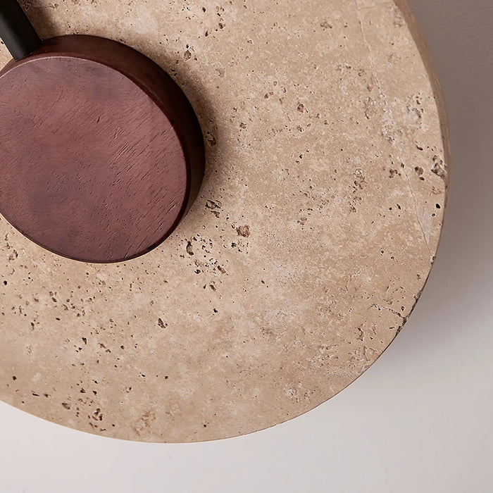 Disc Travertine Wall Lamp - Simprolos