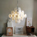 Disc White Glass Chandelier - Simprolos