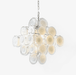 Disc White Glass Chandelier - Simprolos