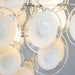 Disc White Glass Chandelier - Simprolos
