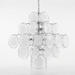 Disc White Glass Chandelier - Simprolos