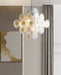 Disc White Glass Chandelier - Simprolos