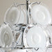Disc White Glass Chandelier - Simprolos