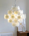 Disc White Glass Chandelier - Simprolos