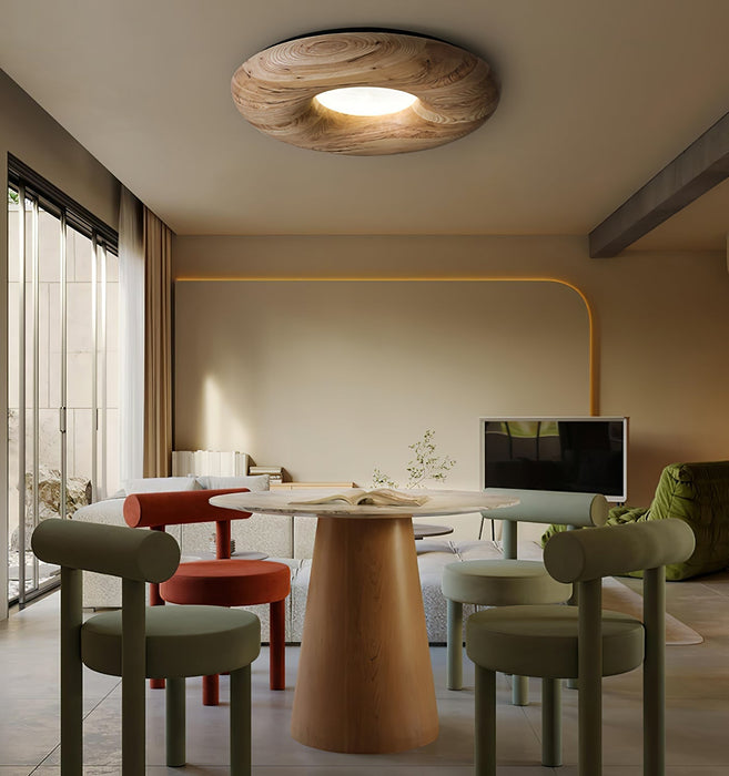 Donut Wood Ceiling Light - Simprolos