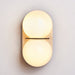 Double Globe Travertine Wall Sconce - Simprolos
