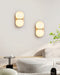 Double Globe Travertine Wall Sconce - Simprolos