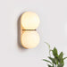 Double Globe Travertine Wall Sconce - Simprolos