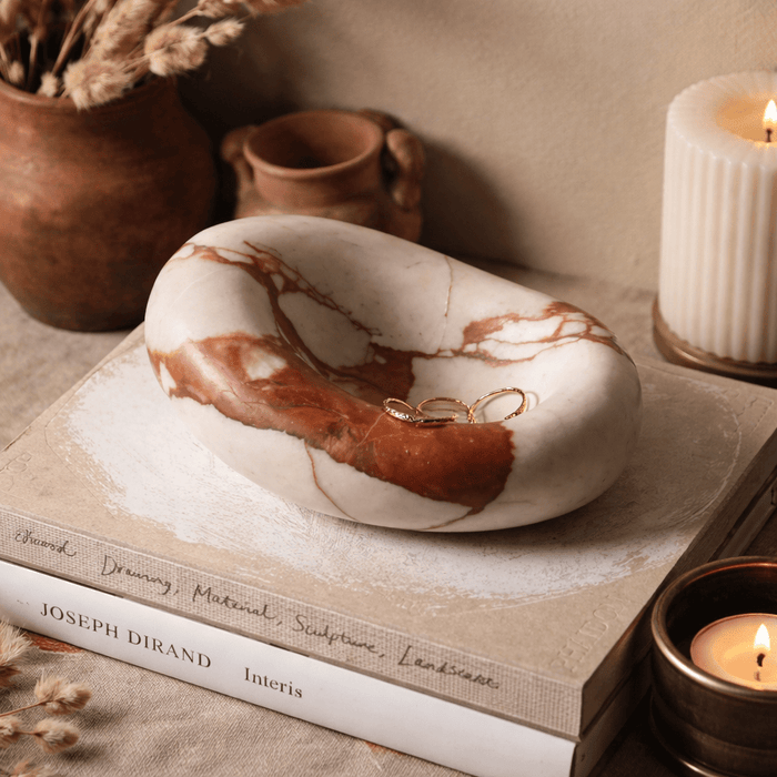 Drift Bowl Marble Tray - Simprolos
