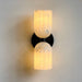 Dual Alabaster Ribbed Wall Sconce - Simprolos