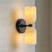 Dual Alabaster Ribbed Wall Sconce - Simprolos