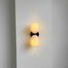 Dual Alabaster Ribbed Wall Sconce - Simprolos