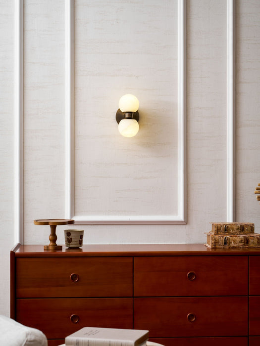 Dual Globe Alabaster Wall Lamp - Simprolos