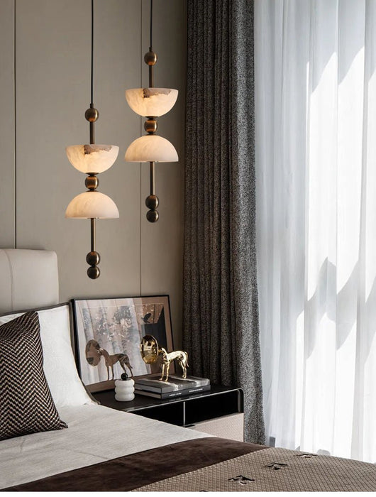 Duo Alabaster Pendant Lamp - Simprolos