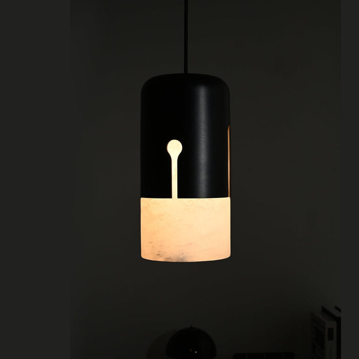 Duotone Capsule Alabaster Pendant Lamp - Simprolos
