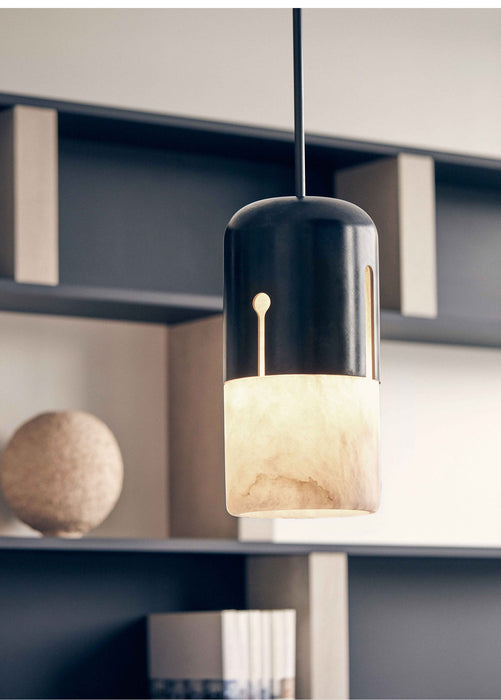 Duotone Capsule Alabaster Pendant Lamp - Simprolos