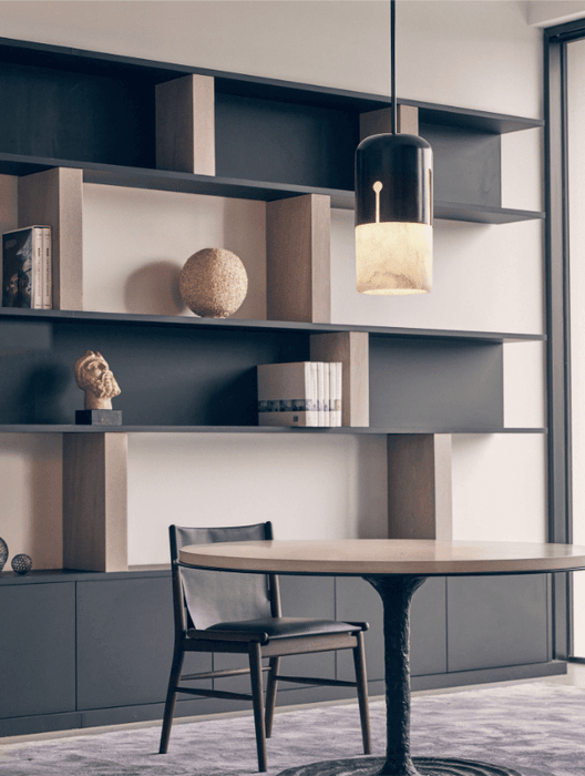Duotone Capsule Alabaster Pendant Lamp - Simprolos