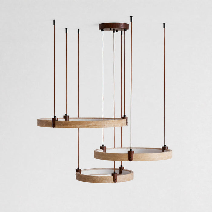 Celestial Orbit Travertine Chandelier Simprolos