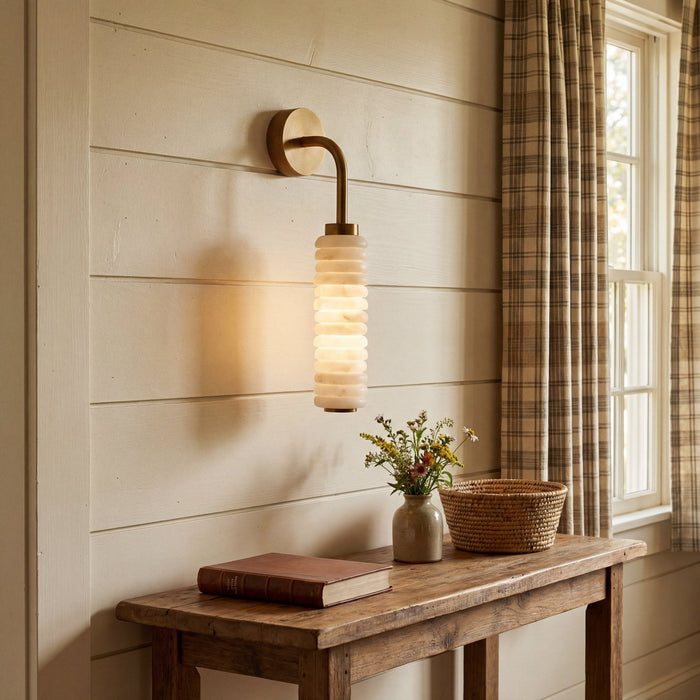Helix Alabaster Wall Lamp Vakkerlight