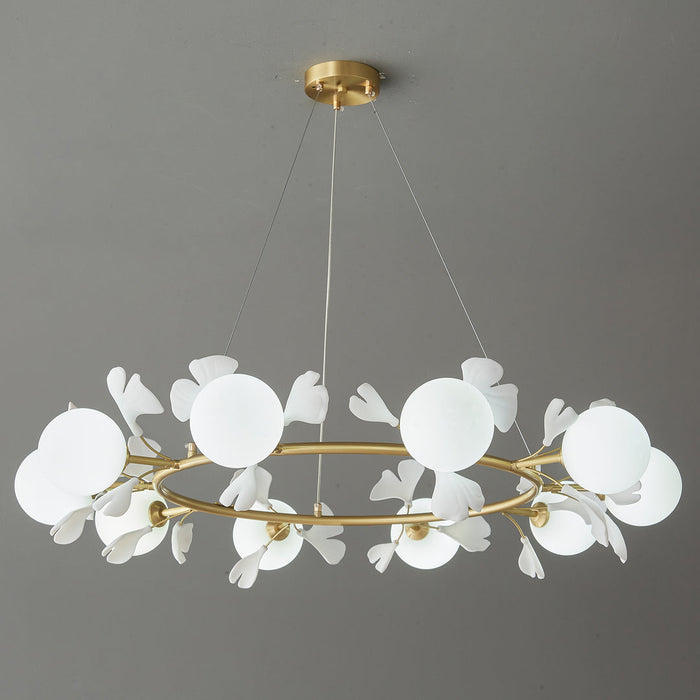 Gingko Orb Chandelier Simprolos