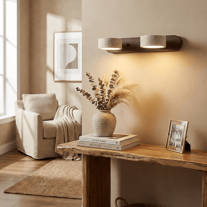 Travertine Duo Wall Light Simprolos