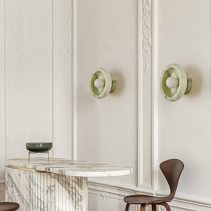 Eclipse Jade Alabaster Wall Sconce - Simprolos