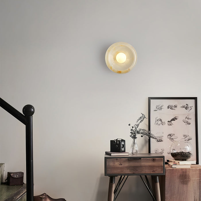 Eclipse Jade Alabaster Wall Sconce - Simprolos