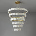 Ecliptica Spiral Alabaster Chandelier - Simprolos
