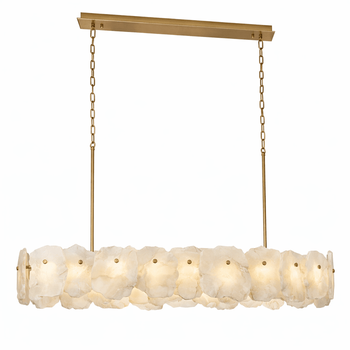 Ecliptica Spiral Alabaster Chandelier - Simprolos